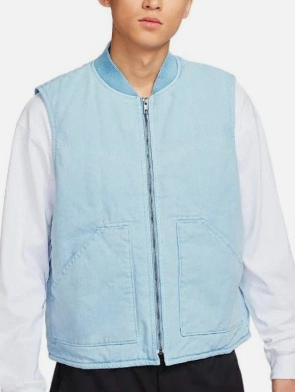NWT Men's Nike Light Blue Men's Zip-Front Vest